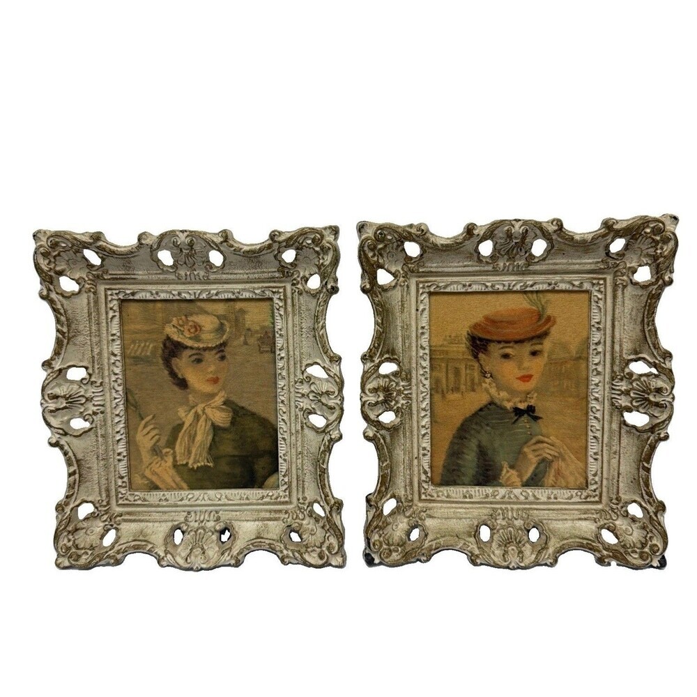 Vintage Mid-Century Framed Art Pieces by American Artist Hulda Cherry Jaffe Set